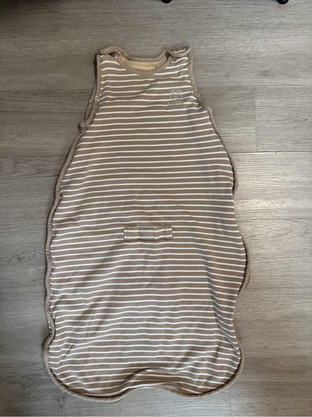 Woolino 4 Season Ultimate Baby Sleep Bag 2-24 Months Earth Stripe wear and tear